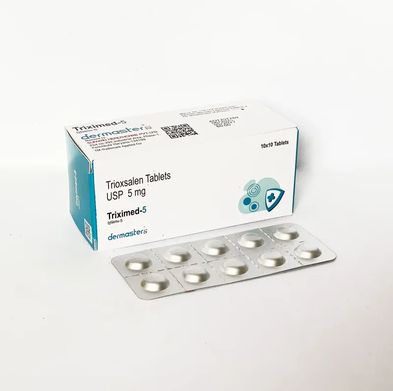 TRIXIMED 5 Tablet (Trioxsalen 5 mg), 10 x 10 tablets (Alu-Alu)